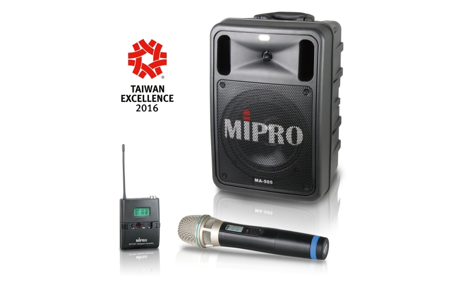 MIPRO MA-505 Portable Wireless PA System Wins Taiwan Excellence Award
