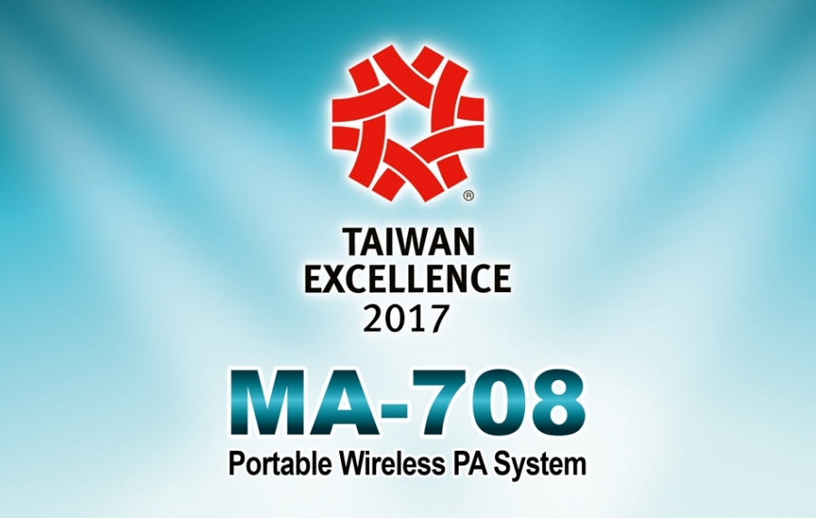 MIPRO MA-708 Portable Wireless PA System Wins Taiwan Excellence Award