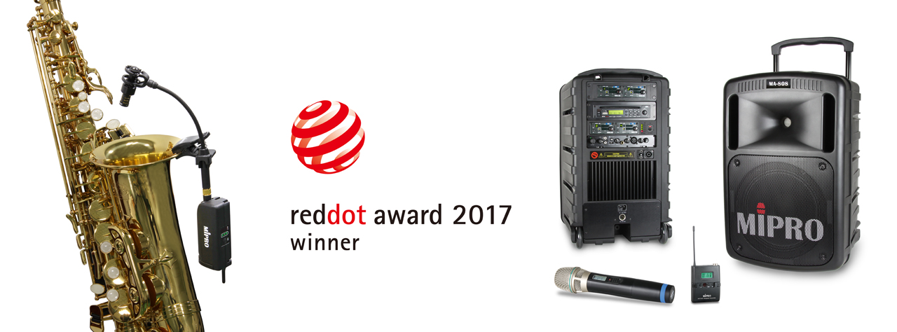 Excellent! MIPRO’s MA-808 Wireless PA and ST-24 Wireless Saxophone Set Win Red Dot for High Quality